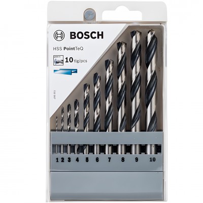 Сверла по металлу Bosch HSS-PointTeQ 10шт D1-10 (2608577348)