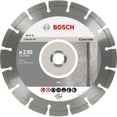 Алмазний диск Bosch по бетону 230x22,23x2,3x10 мм (2608603243-1)