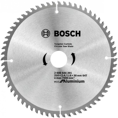 Пиляльний диск Bosch Eco for Aluminium 210x30-64T (2608644391)