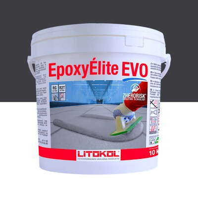 Епоксидна фуга Litokol Epoxyelite EVO c.140 двокомпонентна графіт 10 кг (EEEVONGR0010)