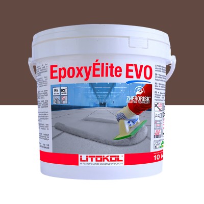 Епоксидна фуга Litokol Epoxyelite EVO c.230 двокомпонентна какао (коричнева) 10 кг (EEEVOCCA0010)