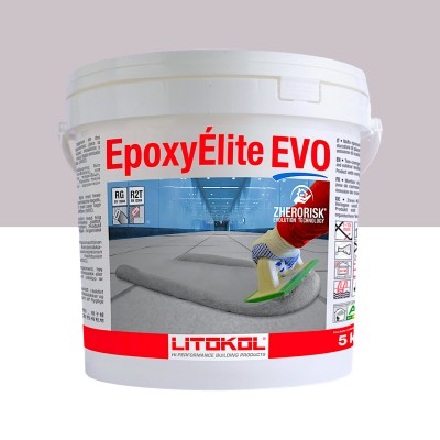 Эпоксидная затирка Litokol Epoxyelite EVO c.110 двухкомпонентная серый перламутр 5 кг (EEEVOGPR0005)