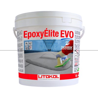 Епоксидна фуга Litokol Epoxyelite EVO c.100 двокомпонентна екстра біла 5кг (EEEVOBSS0005)