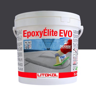 Епоксидна фуга Litokol Epoxyelite EVO c.140 двокомпонентна графіт 5 кг (EEEVONGR0005)