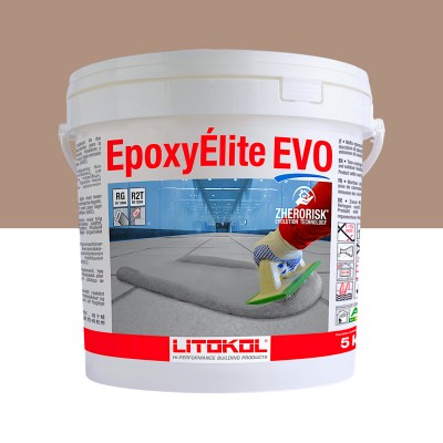 Епоксидна фуга Litokol Epoxyelite EVO c.225 двокомпонентна табакко (світло-коричнева) 5 кг (EEEVOTBC0005)