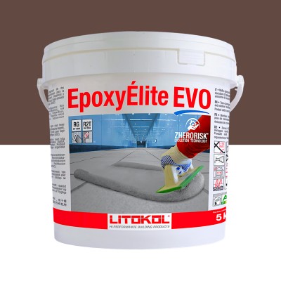 Епоксидна фуга Litokol Epoxyelite EVO c.230 двокомпонентна какао (коричнева) 5 кг (EEEVOCCA0005)