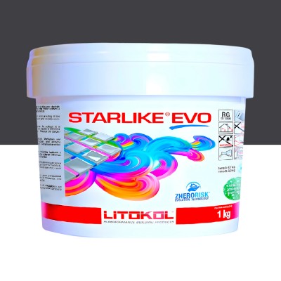 Епоксидна фуга Litokol Starlike EVO 140 графіт 1 кг (STEVONGR0001)