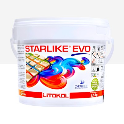 Епоксидна фуга Litokol Starlike EVO 102 білий лід (біла) 2,5 кг (STEVOBGH02.5)