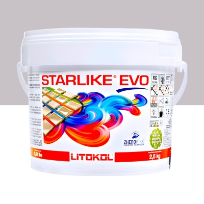 Епоксидна фуга Litokol Starlike EVO 110 сірий перламутр (сіра) 2,5 кг (STEVOGPR02.5)