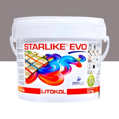 Епоксидна фуга Litokol Starlike EVO 115 сірий шовк (сіра) 2,5 кг (STEVOGST02.5)