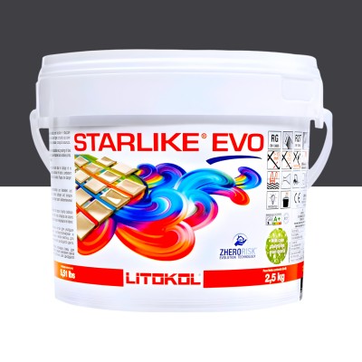 Епоксидна фуга Litokol Starlike EVO 140 графіт 2,5 кг (STEVONGR02.5)