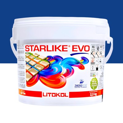 Епоксидна фуга Litokol Starlike EVO 350 сапфір (синя) 2,5 кг (STEVOBZF02.5)