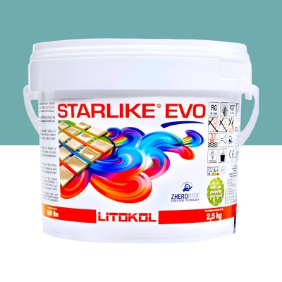 Епоксидна фуга Litokol Starlike EVO 410 смарагд (бірюзова) 2,5 кг (STEVOVSM02.5)