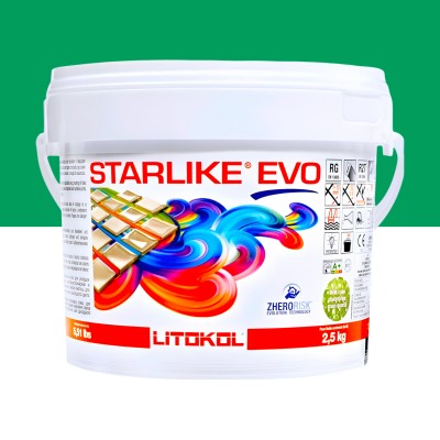 Епоксидна фуга Litokol Starlike EVO 420 зелена трава (світло-зелена) 2,5 кг (STEVOVPR02.5)