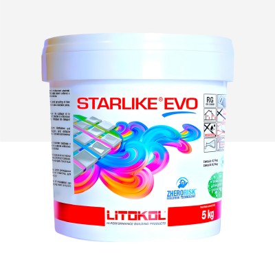 Епоксидна фуга Litokol Starlike EVO 102 білий лід (біла) 5 кг (STEVOBGH0005)