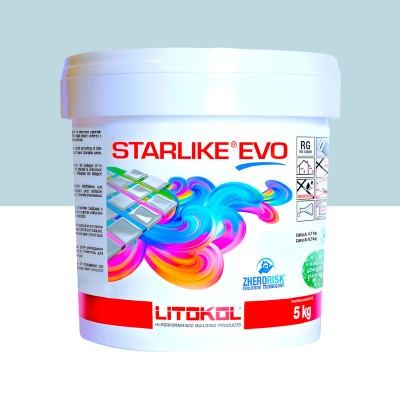 Эпоксидная затирка Litokol Starlike EVO 300 пастельно-голубая 5 кг (STEVOAPS0005)