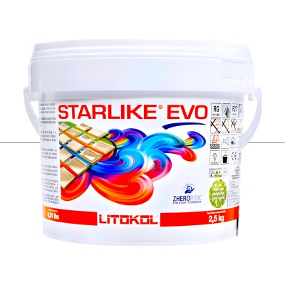 Епоксидна фуга Litokol Starlike EVO 100 екстра біла 2,5 кг (STEVOBSS02.5)