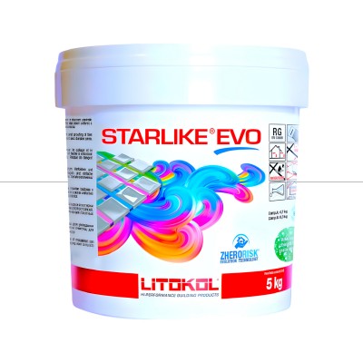 Епоксидна фуга Litokol Starlike EVO 100 екстра біла 5 кг (STEVOBSS0005)