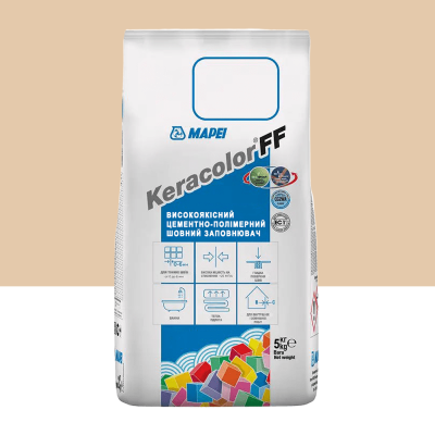 Цементний розчин для заповнення швів шириною до 6 мм Mapei Keracolor FF ALU 132 Бежевий 5 кг (5051325)