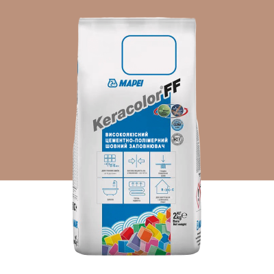 Цементний розчин для заповнення швів шириною до 6 мм Mapei Keracolor FF ALU 141 Карамель 2 кг (KFF141CG2WA2)