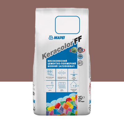 Цементний розчин для заповнення швів шириною до 6 мм Mapei Keracolor FF ALU 143 Теракотовий 2 кг (KFF143CG2WA2)