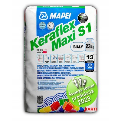 Цементний еластичний клей Mapei Keraflex Maxi S1 White 23 кг (094081123W)