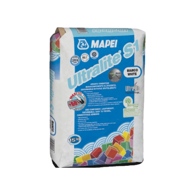 Цементний еластичний клей Mapei Ultralite S1 White 15 кг (094081115W)