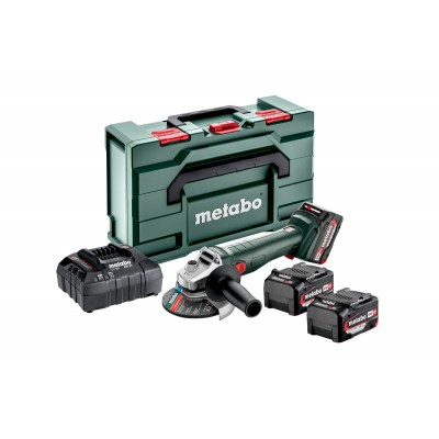 Акумуляторна кутова шліфувальна машина Metabo W 18 L 9-125 Quick Set (602249960)