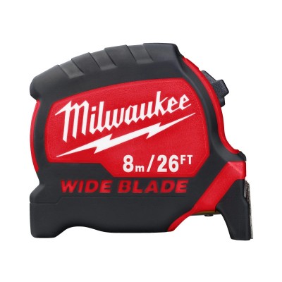 Рулетка метрична MILWAUKEE WIDE BLADE, 8м-26фт (футова) (4932471818)