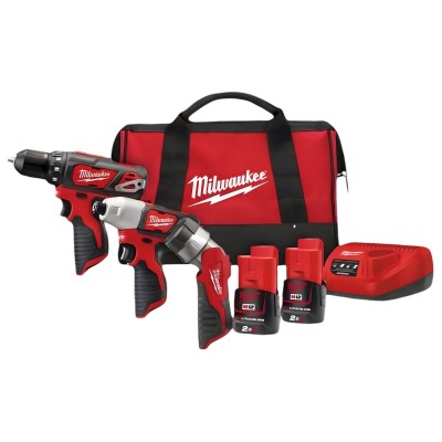 Набір із трьох акумуляторних інструментів Milwaukee M12 ВPP3А-202В (4933441225)