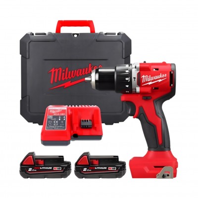 Дриль-шуруповерт акумуляторна безщіткова ударна Milwaukee M18 BLPDRC-202C (+2 ак) (4933492822)