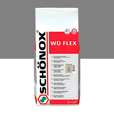 Затирка цементна еластична, Сіра SCHÖNOX WD Flex 2 kg (736417)