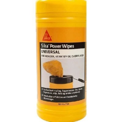 Серветки для очищення рук та інструментів Sika Power Wipes (100 шт) (534750)