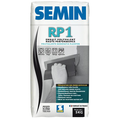 Ремонтна шпаклівка для нерівних основ SEMIN RP 1, 5 кг (95945)