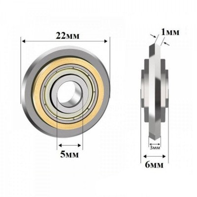 Ріжучий ролик (різець) BIHUI MAX LINE 22х5 мм (TCS-SW)