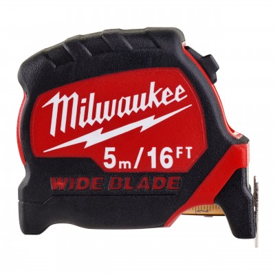 Рулетка метрична MILWAUKEE WIDE BLADE, 5м-16фт (футова) (4932471817)