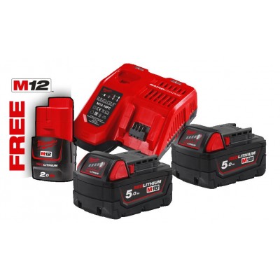 Акумулятор та зарядний пристрій (енергокомплект) MILWAUKEE M18 NRG-502 (4933459217)