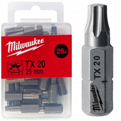 Насадка Milwaukee TX20 25 мм, 25 шт (4932399596)