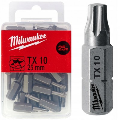 Насадка TX10 MILWAUKEE SHOCKWAVE 25 мм, 25 шт (4932399594)