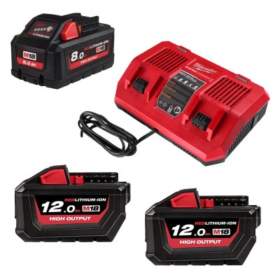 Енергокомплект MILWAUKEE M18 HNRGO1-823 (В8 1шт; B12 2шт; З/П M18 DFC) (4932492933)