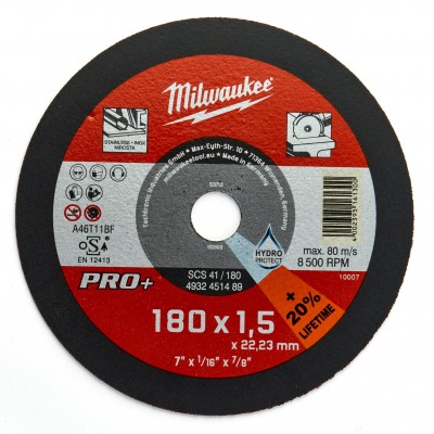 Відрізний диск SCS 41/180х1.5 PRO+ (1 шт) MILWAUKEE (4932451489)