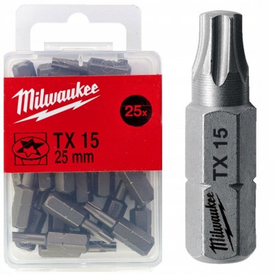 Насадка TX15 MILWAUKEE SHOCKWAVE 25 мм, 25 шт (4932399595)