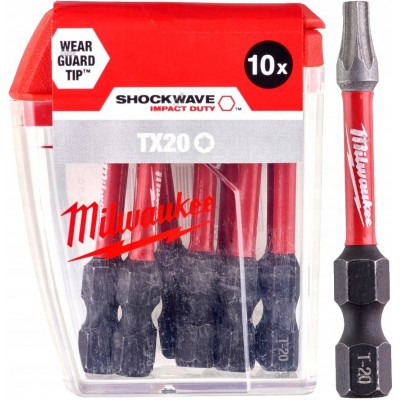 Насадка TX20 MILWAUKEE SHOCKWAVE 50 мм, 10 шт (4932430877)