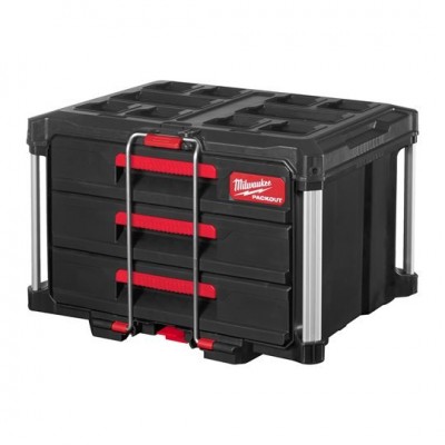 Ящик для інструментів з трьома висувними відсіками MILWAUKEE PACKOUT DRAWER BOX (4932472130)