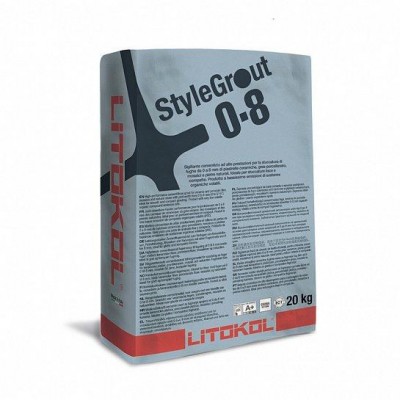 Цементна фуга Litokol StyleGrout 0-8 (White 1) 20 кг (SG08WHT10020)