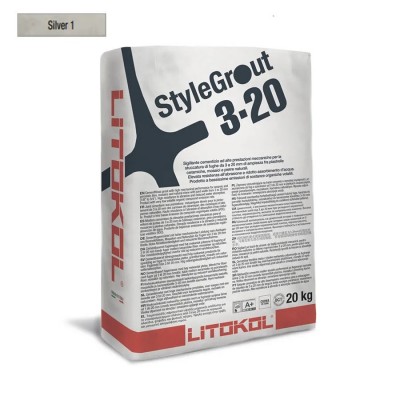 Цементна фуга Litokol StyleGrout 3-20 (Silver 1) 20 кг (SG320SLV10020)