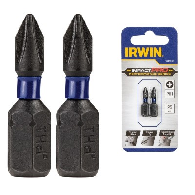 Біта IRWIN IMPACT PRO 1/4" 25мм PZ1, 2 шт (IW6061409)