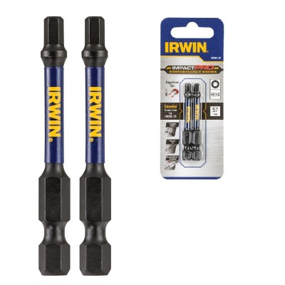 Біта IRWIN IMPACT PRO 1/4" 57мм HEX4, 2 шт (IW6061102)