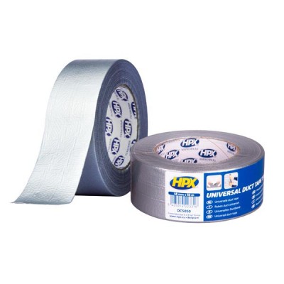 Армована клейка стрічка (сантехнічний скотч) HPX Duct Tape Universal 1900 48ммх50м срібляста (DC5050)