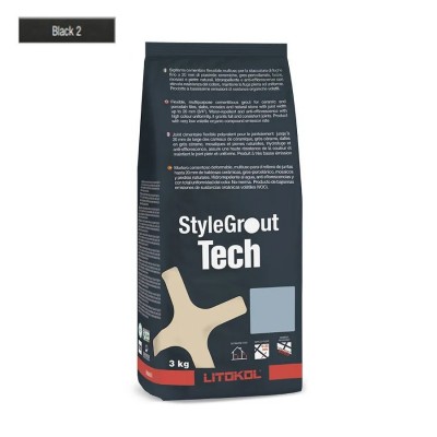 Цементна фуга Litokol StyleGrout Tech 0-20 (Black 2) 3 кг (SGTCHBLK20063)